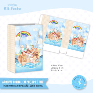 Arquivo Sacolinha Arca de Noé Aquarela #2