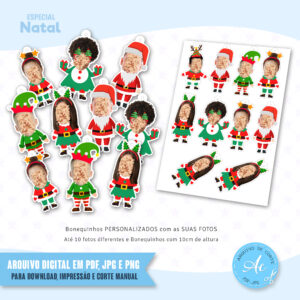 Arquivo Bonecos natalinos Elfos #2 (Personalizado)