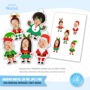 Arquivo Bonecos natalinos Elfos #1 (Personalizado)