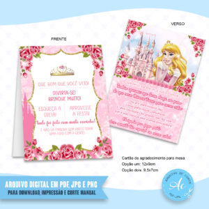 Arquivo Cartão para mesa Aurora Bela Adormecida #1