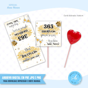 Arquivo Tag para pirulito Ano Novo #1