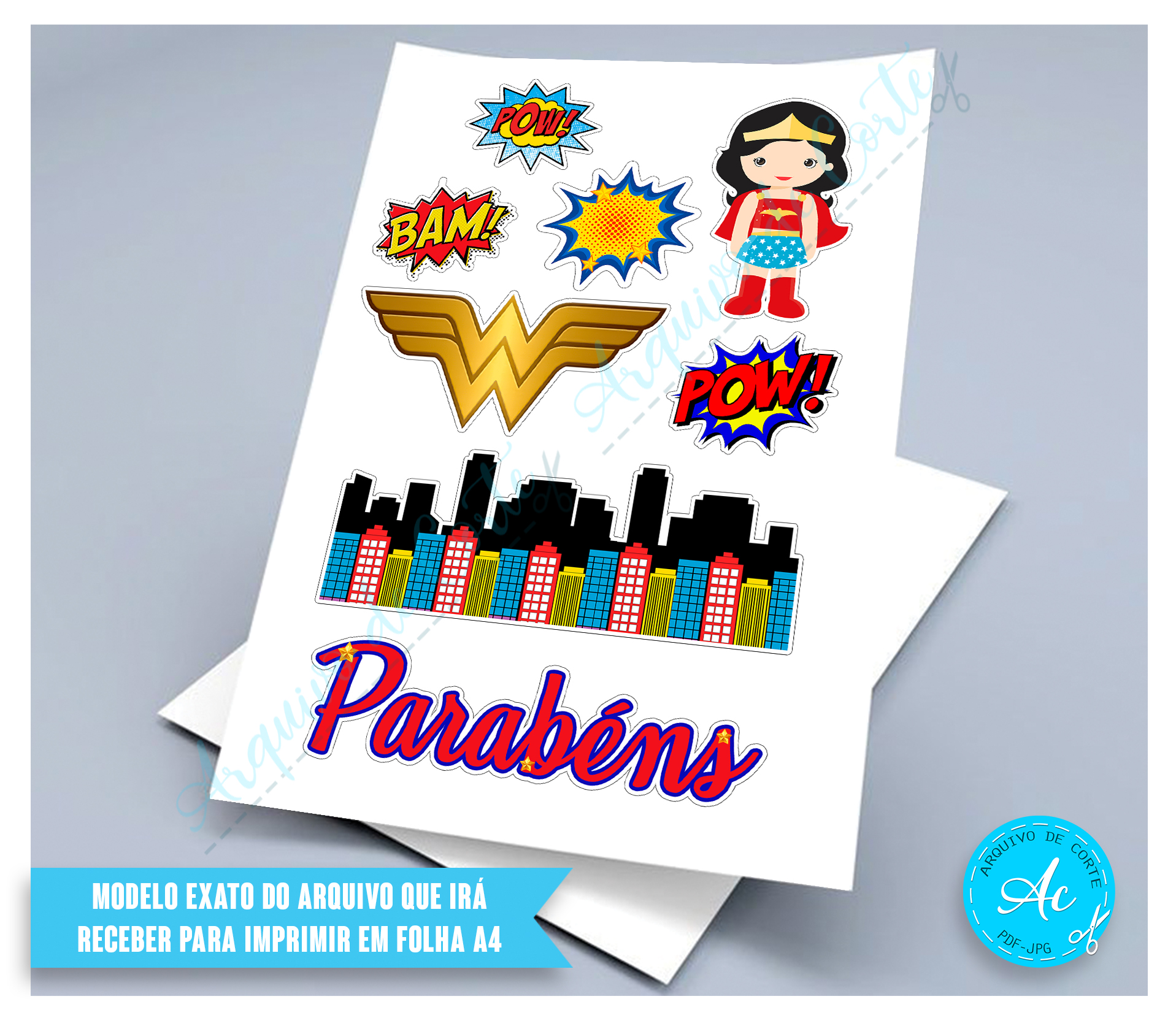 Arquivo Topo Mulher Maravilha cute #1