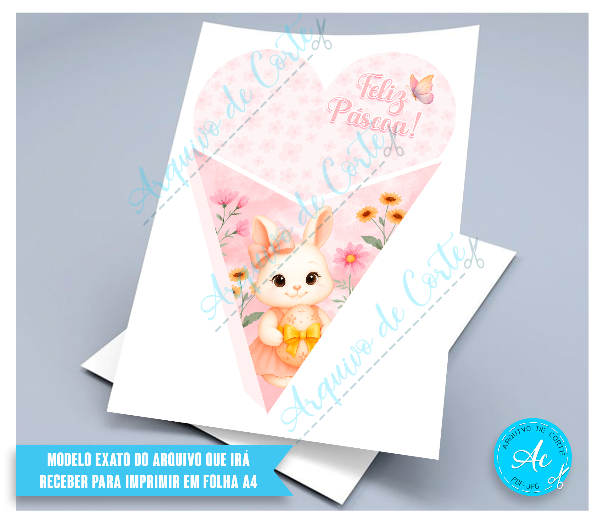 Arquivo Buquê de coração Páscoa #1 - Imagem 3