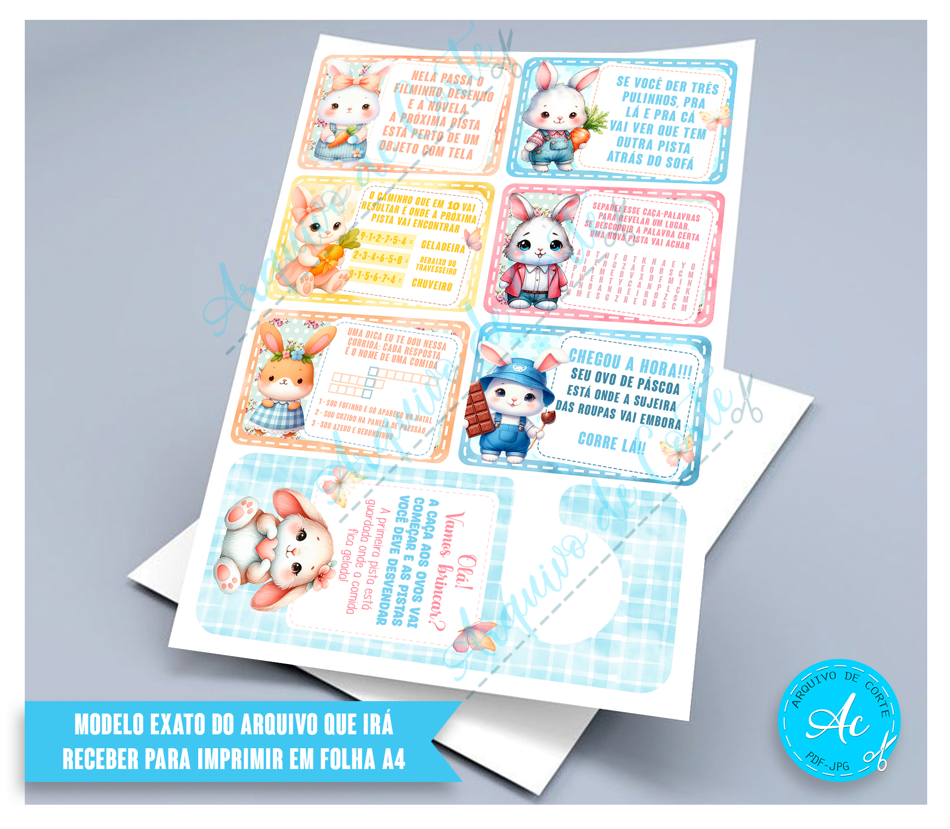 Arquivo Caça aos ovos Coelhos Fofinhos #1 - Imagem 2