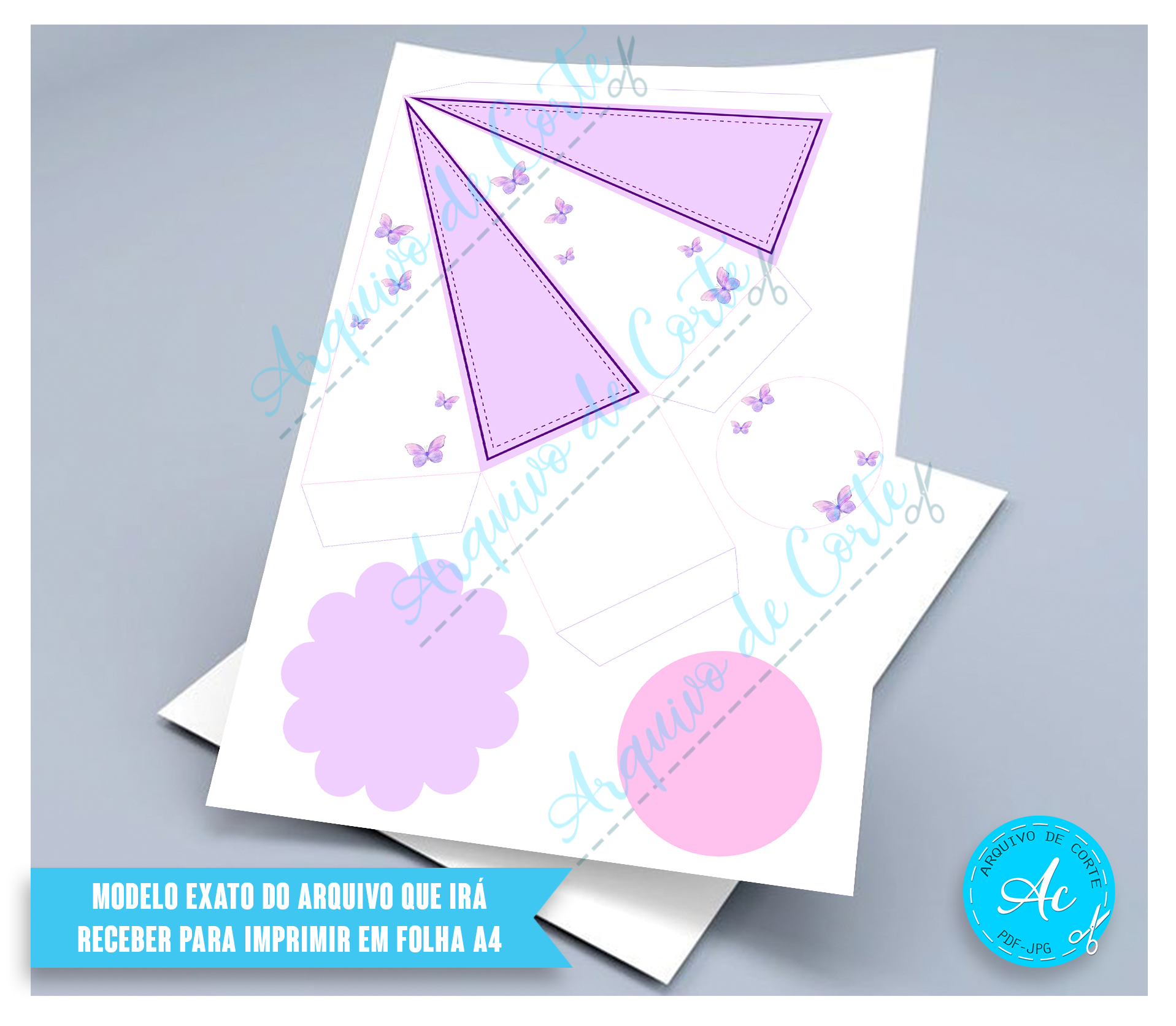 Arquivo Kit festa Borboletas Lilás #1 - Imagem 4