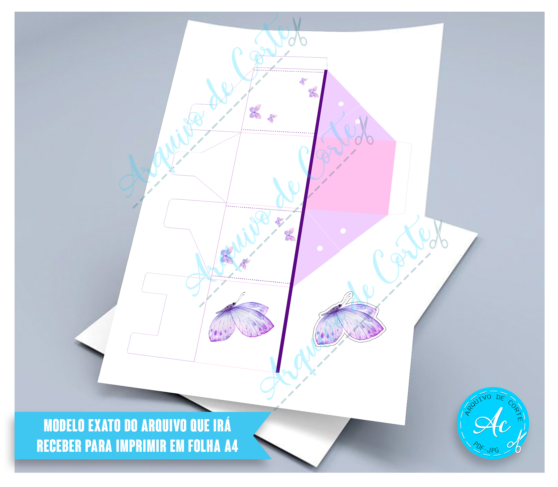 Arquivo Kit festa Borboletas Lilás #1 - Imagem 2