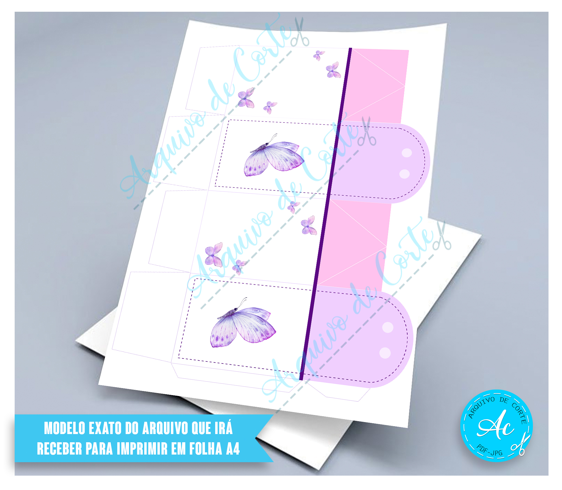 Arquivo Kit festa Borboletas Lilás #1 - Imagem 3