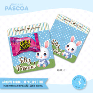 Arquivo Cartão para Bombom Páscoa Cute #2