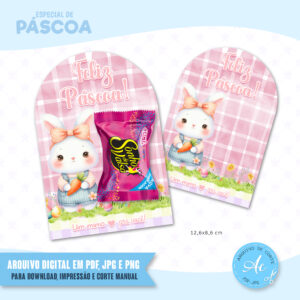 Arquivo Cartão para bombom Páscoa Cute #1