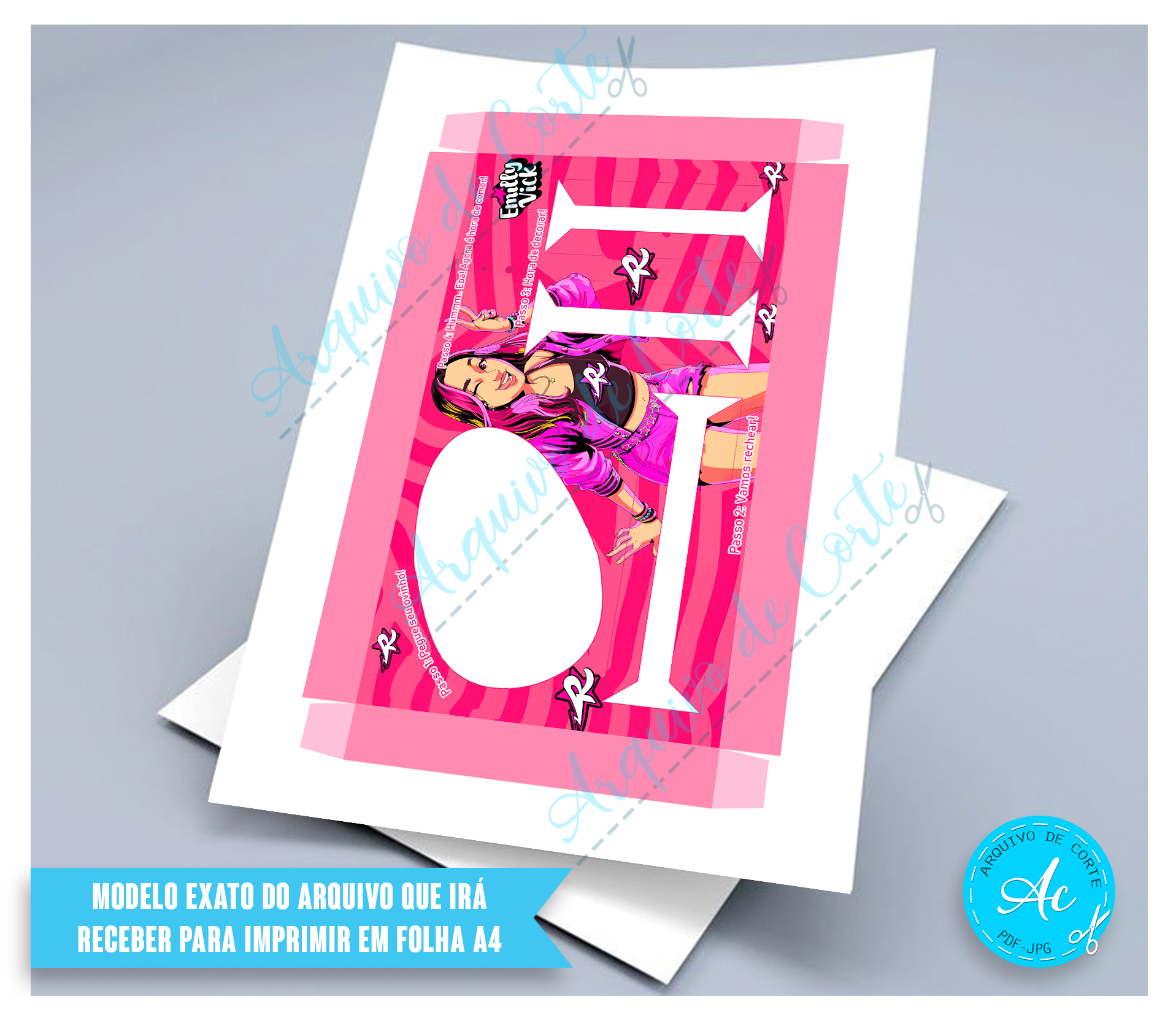 Arquivo Kit Confeiteiro Emilly Vick Dos Rosas #1 - Imagem 2