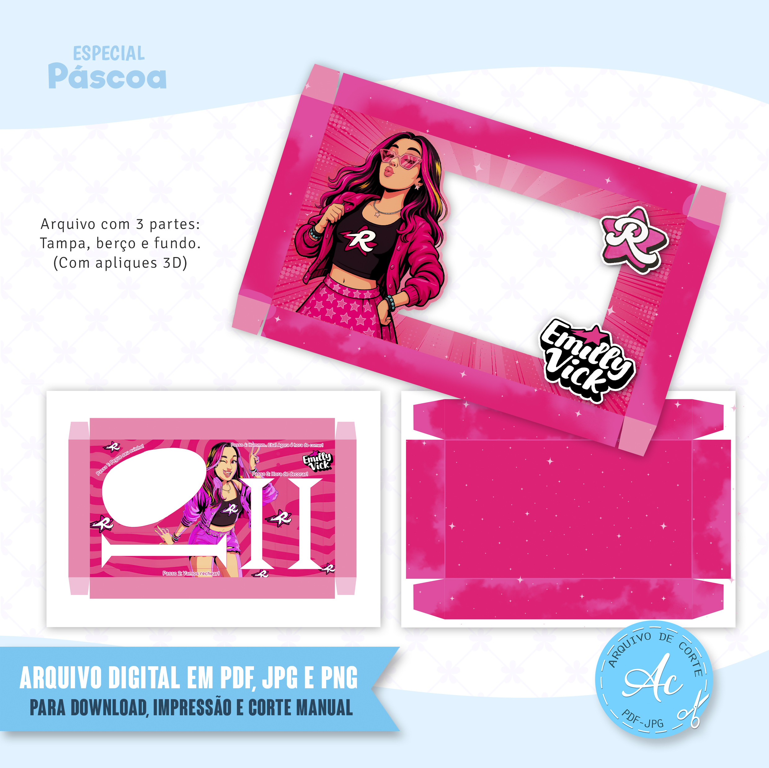 Arquivo Kit Confeiteiro Emilly Vick Dos Rosas #1