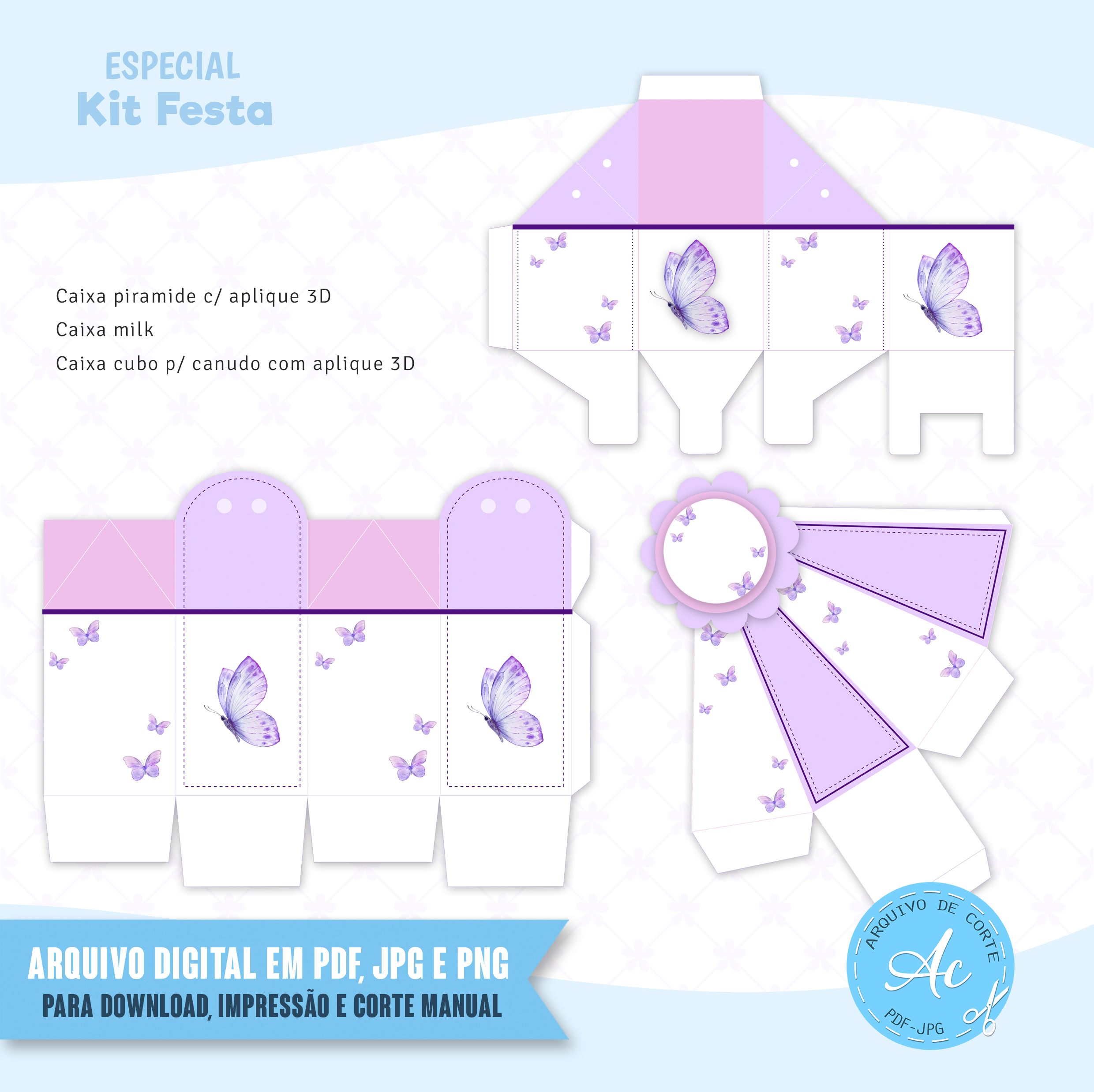 Arquivo Kit festa Borboletas Lilás #1